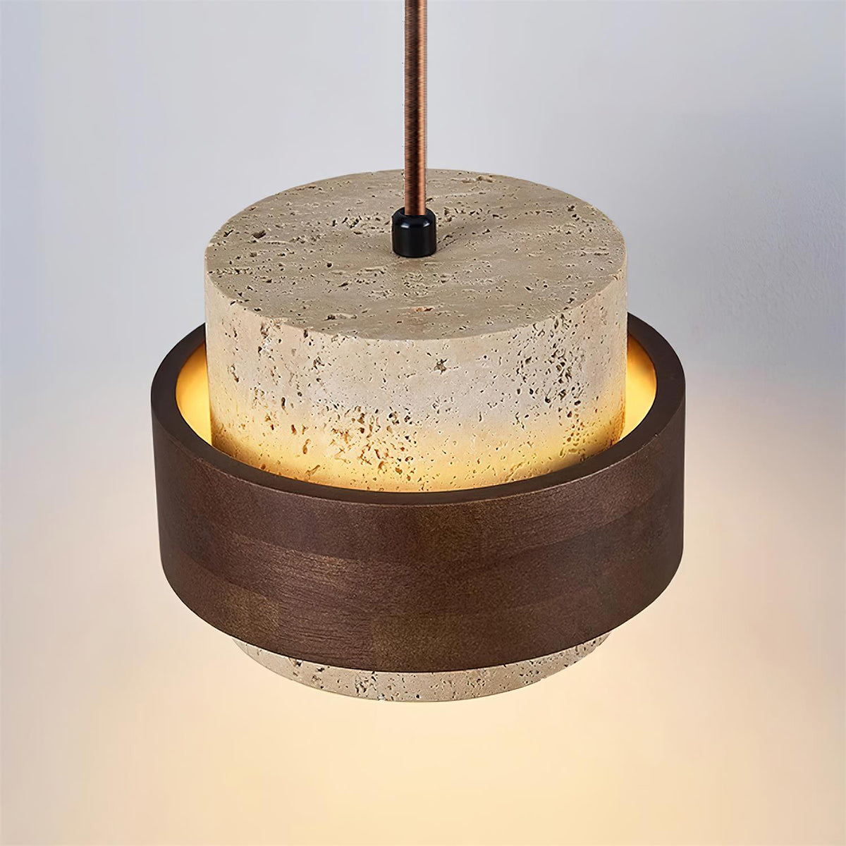 Alba – Suspension en travertin naturel-Galerie Pietra