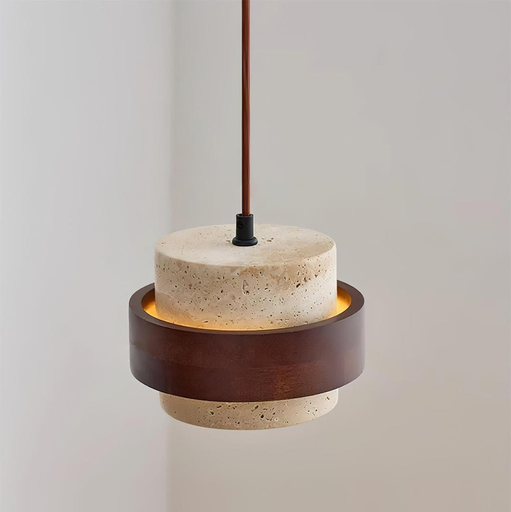 Alba – Suspension en travertin naturel-Galerie Pietra