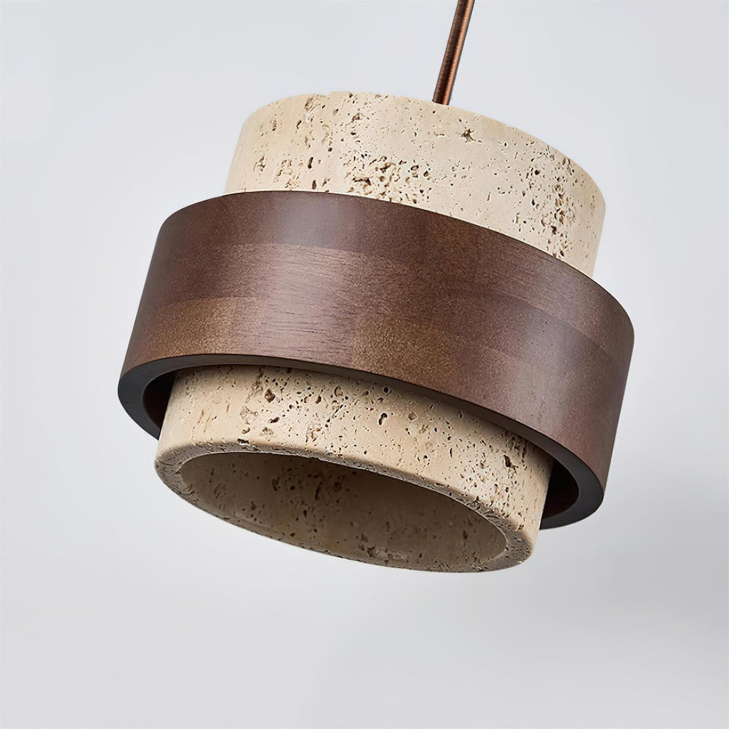 Alba – Suspension en travertin naturel-Galerie Pietra