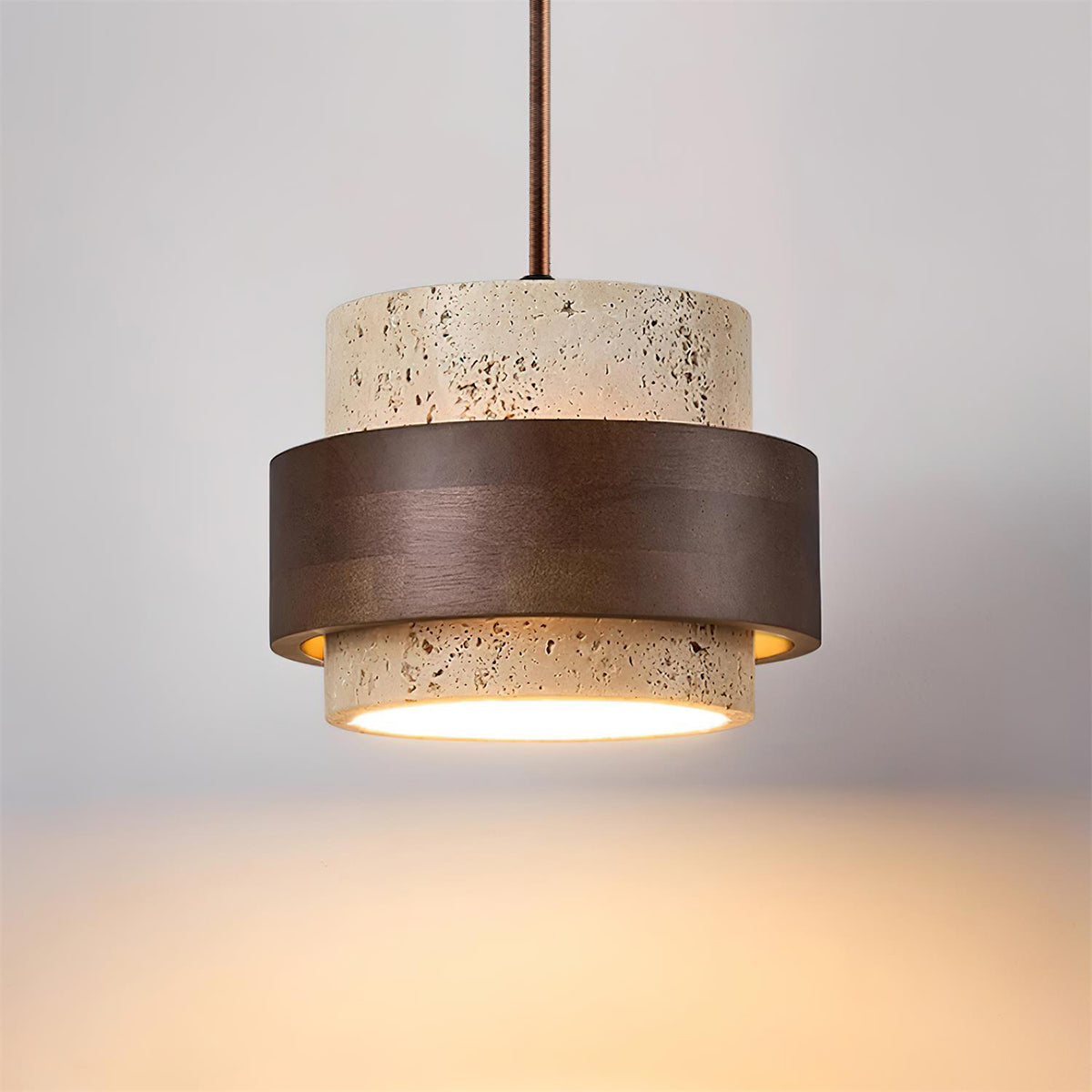 Alba – Suspension en travertin naturel-Galerie Pietra