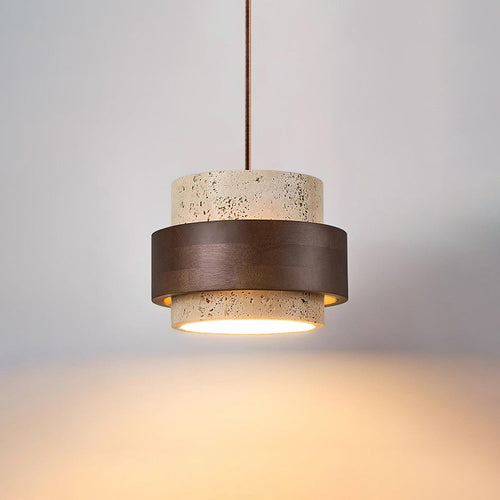 Alba – Suspension en travertin naturel-Galerie Pietra