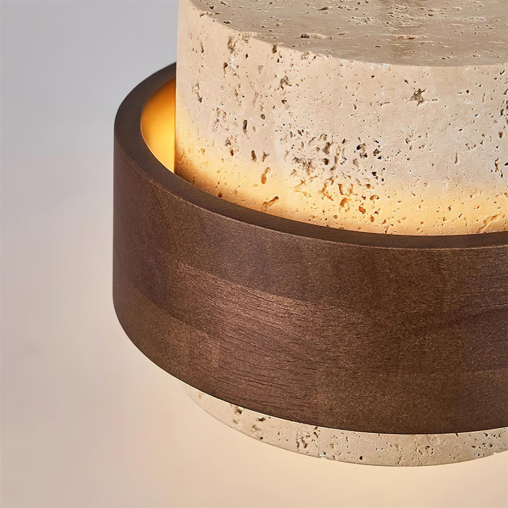 Alba – Suspension en travertin naturel-Galerie Pietra
