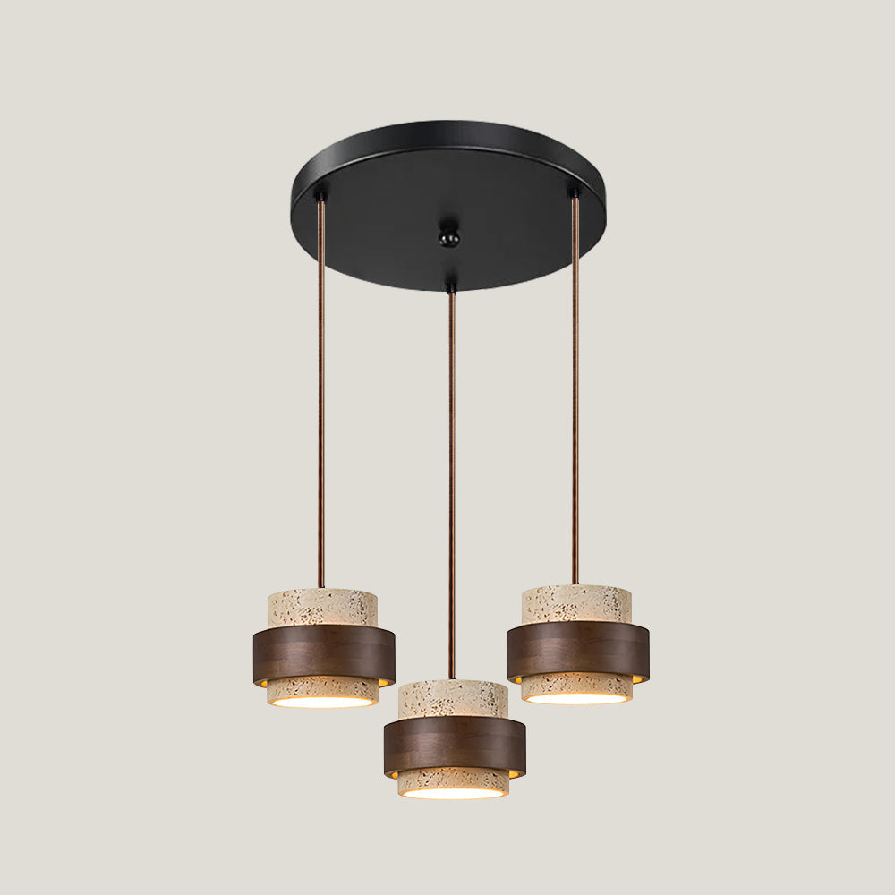 Alba – Suspension en travertin naturel-Galerie Pietra