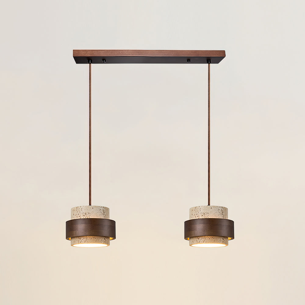 Alba – Suspension en travertin naturel-Galerie Pietra