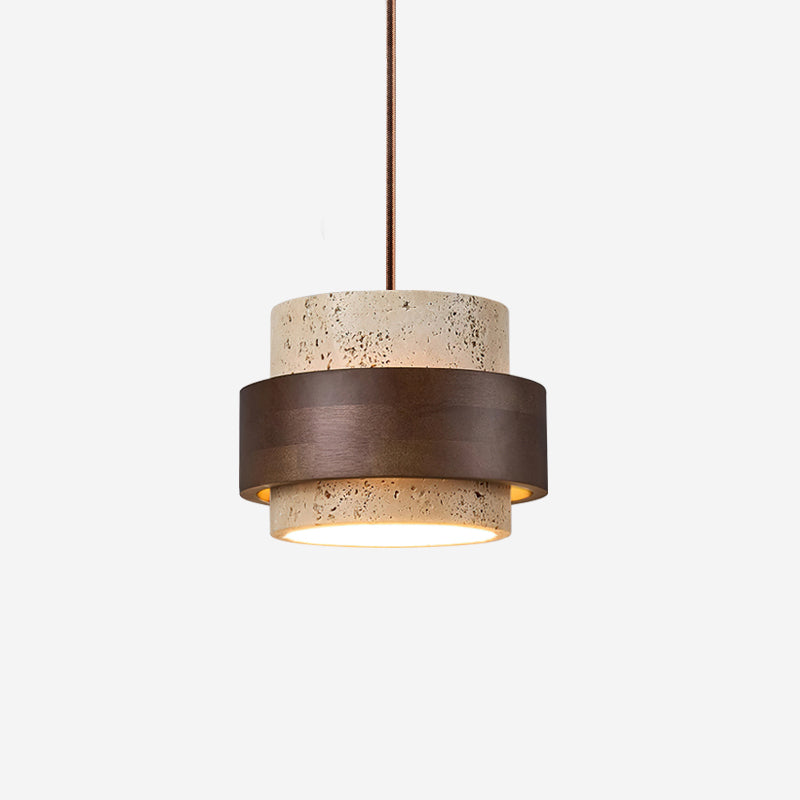 Alba – Suspension en travertin naturel-Galerie Pietra