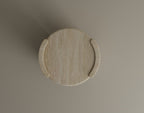 Arca – Table d’appoint courbée en travertin naturel-Galerie Pietra