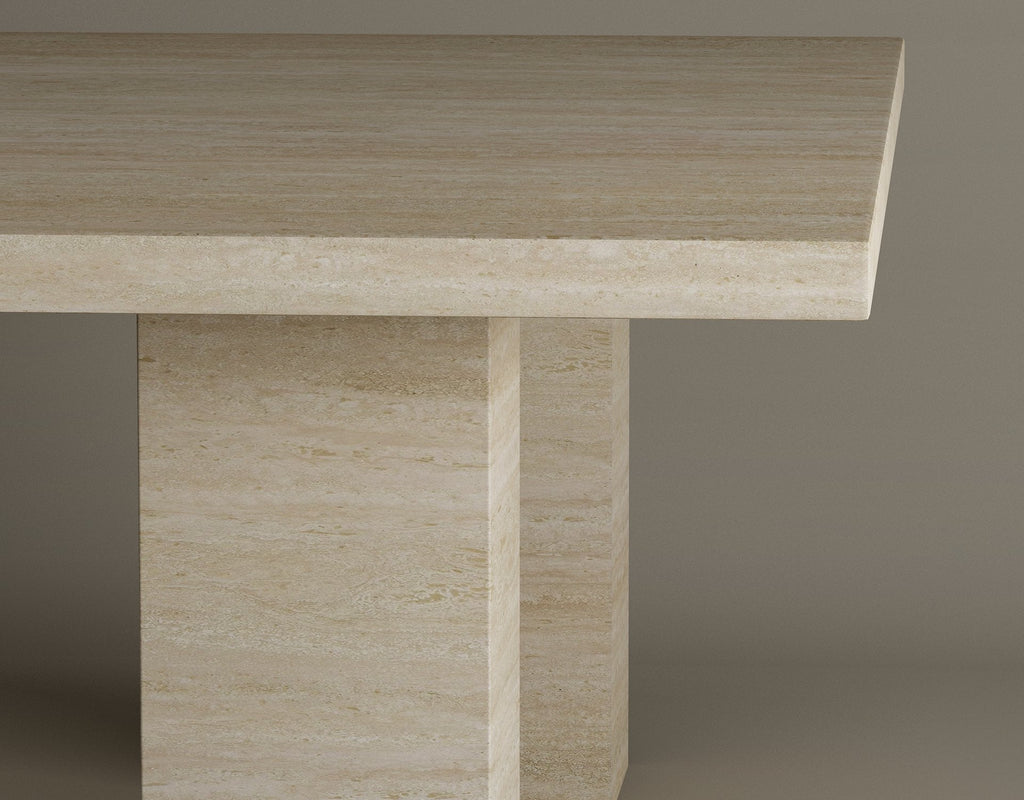 Aroa – Table basse organique en travertin naturel finition pierre-Galerie Pietra