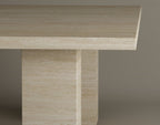 Aroa – Table basse organique en travertin naturel finition pierre-Galerie Pietra