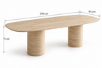 Aurel – Table à manger rectangulaire en travertin naturel avec piètement incliné-Galerie Pietra