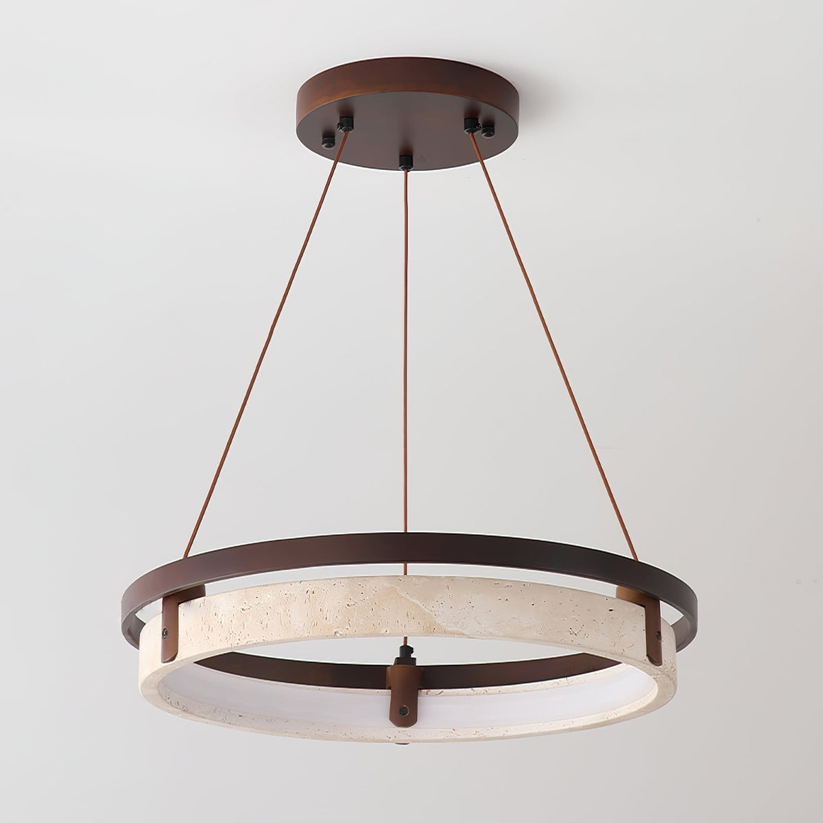 Avela – Suspension moderne en travertin naturel-Galerie Pietra