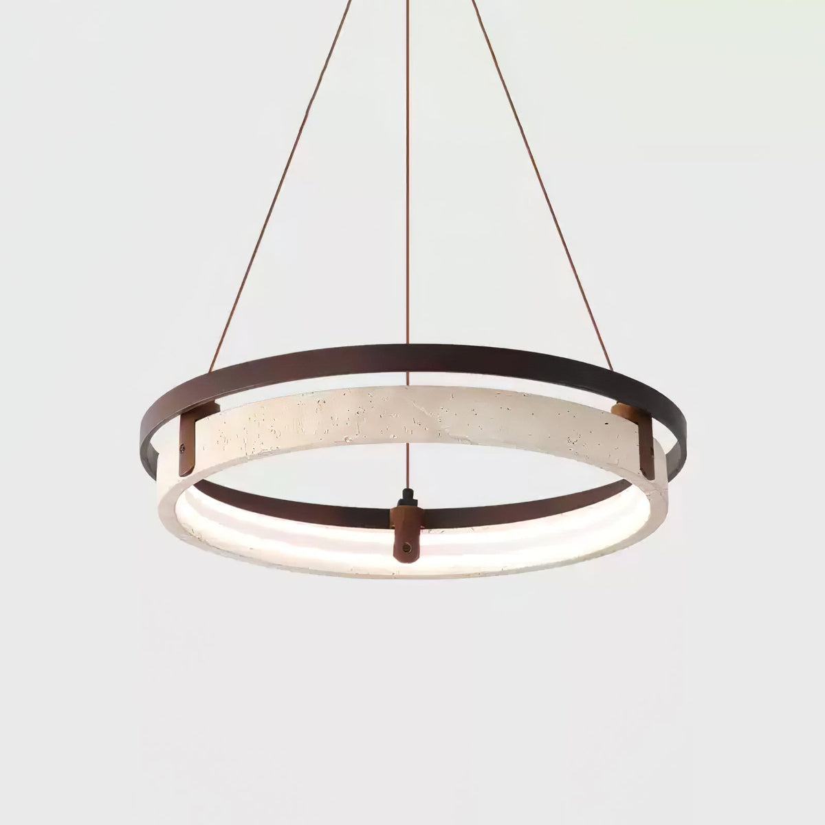 Avela – Suspension moderne en travertin naturel-Galerie Pietra