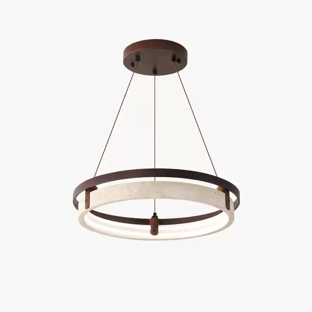Avela – Suspension moderne en travertin naturel-Galerie Pietra