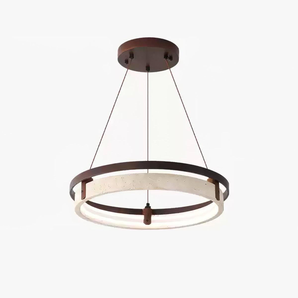 Avela – Suspension moderne en travertin naturel-Galerie Pietra
