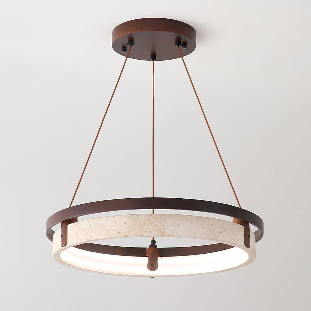 Avela – Suspension moderne en travertin naturel-Galerie Pietra