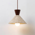 Capella – Suspension en travertin naturel forme chapeau-Galerie Pietra