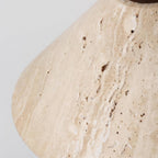 Capella – Suspension en travertin naturel forme chapeau-Galerie Pietra