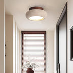 Dona – Mini plafonnier rond en travertin naturel-Galerie Pietra