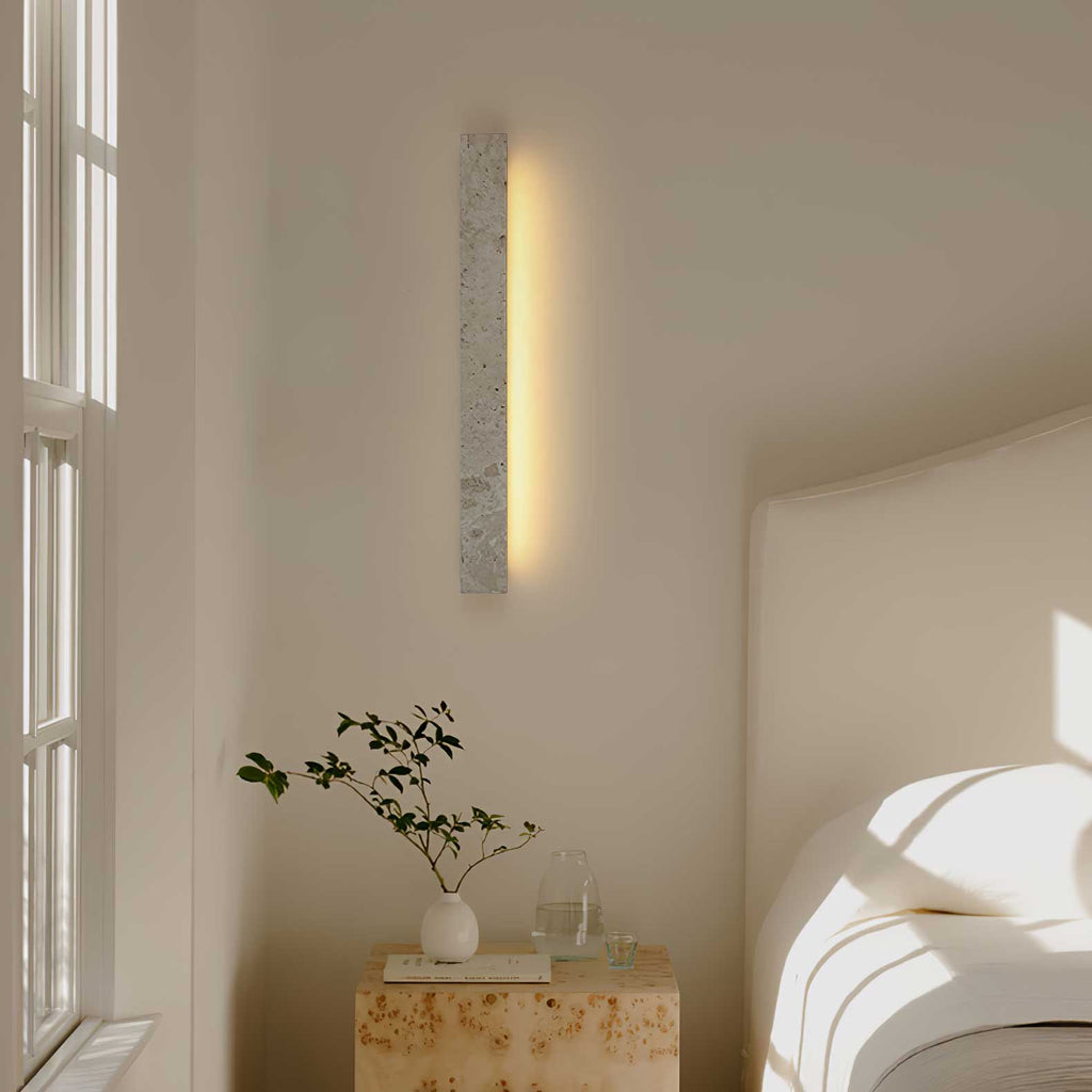 Elya – Applique murale minimaliste en travertin naturel-Galerie Pietra