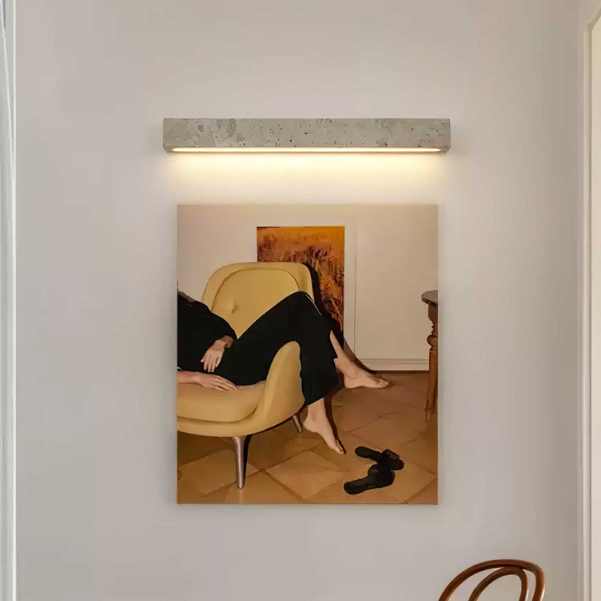 Elya – Applique murale minimaliste en travertin naturel-Galerie Pietra