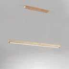 Linea – Suspension linéaire minimaliste en travertin naturel-Galerie Pietra