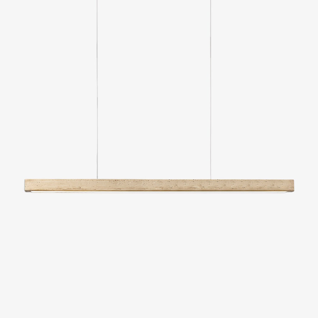 Linea – Suspension linéaire minimaliste en travertin naturel-Galerie Pietra