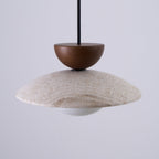 Luma – Suspension en travertin naturel-Galerie Pietra