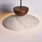 Luma – Suspension en travertin naturel-Galerie Pietra