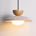 Luma – Suspension en travertin naturel-Galerie Pietra