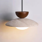 Luma – Suspension en travertin naturel-Galerie Pietra