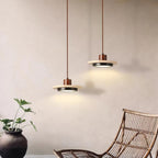 Lunéa – Suspension LED en travertin naturel-Galerie Pietra