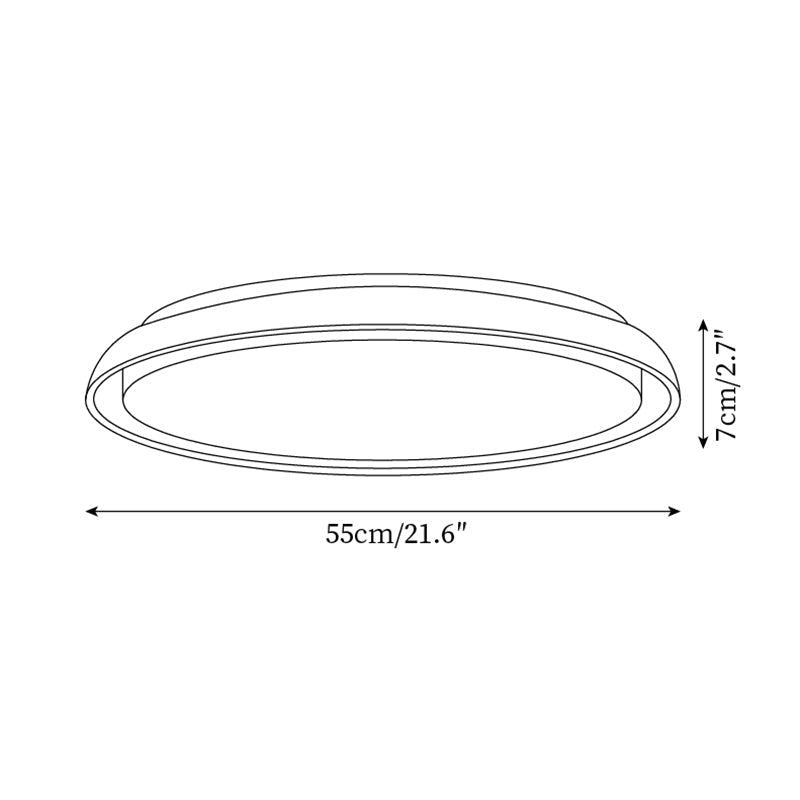 Néa – Plafonnier rond minimaliste en travertin naturel-Galerie Pietra
