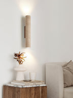 Nilo – Applique murale cylindrique fine en travertin naturel-Galerie Pietra