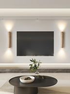 Nilo – Applique murale cylindrique fine en travertin naturel-Galerie Pietra