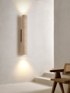 Nilo – Applique murale cylindrique fine en travertin naturel-Galerie Pietra