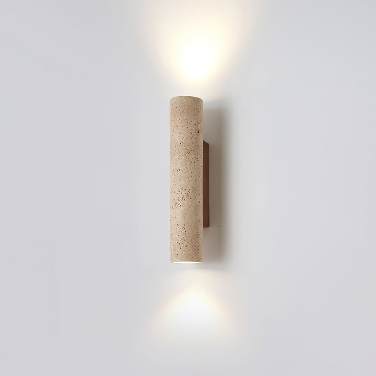 Nilo – Applique murale cylindrique fine en travertin naturel-Galerie Pietra