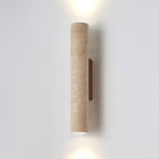 Nilo – Applique murale cylindrique fine en travertin naturel-Galerie Pietra