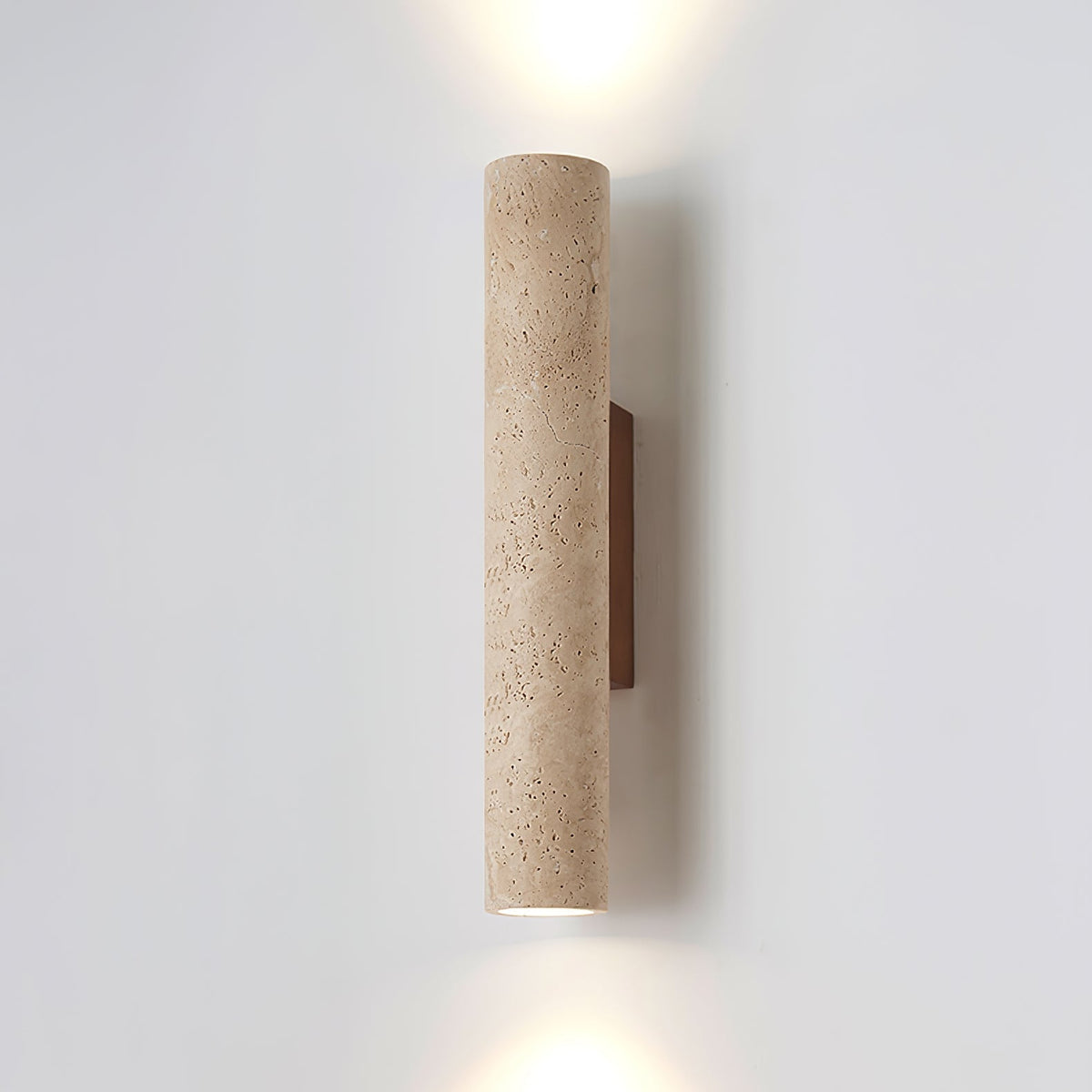 Nilo – Applique murale cylindrique fine en travertin naturel-Galerie Pietra
