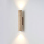 Nilo – Applique murale cylindrique fine en travertin naturel-Galerie Pietra