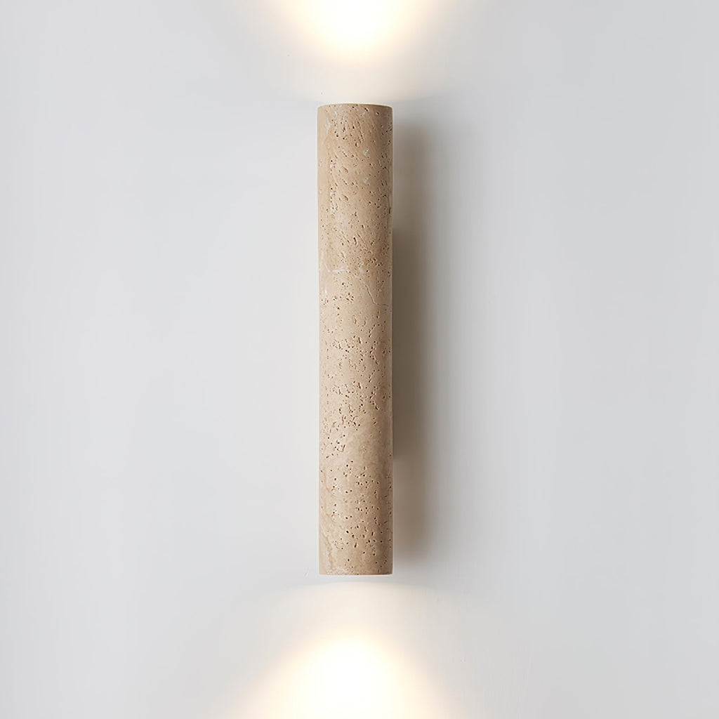Nilo – Applique murale cylindrique fine en travertin naturel-Galerie Pietra