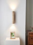 Nilo – Applique murale cylindrique fine en travertin naturel-Galerie Pietra