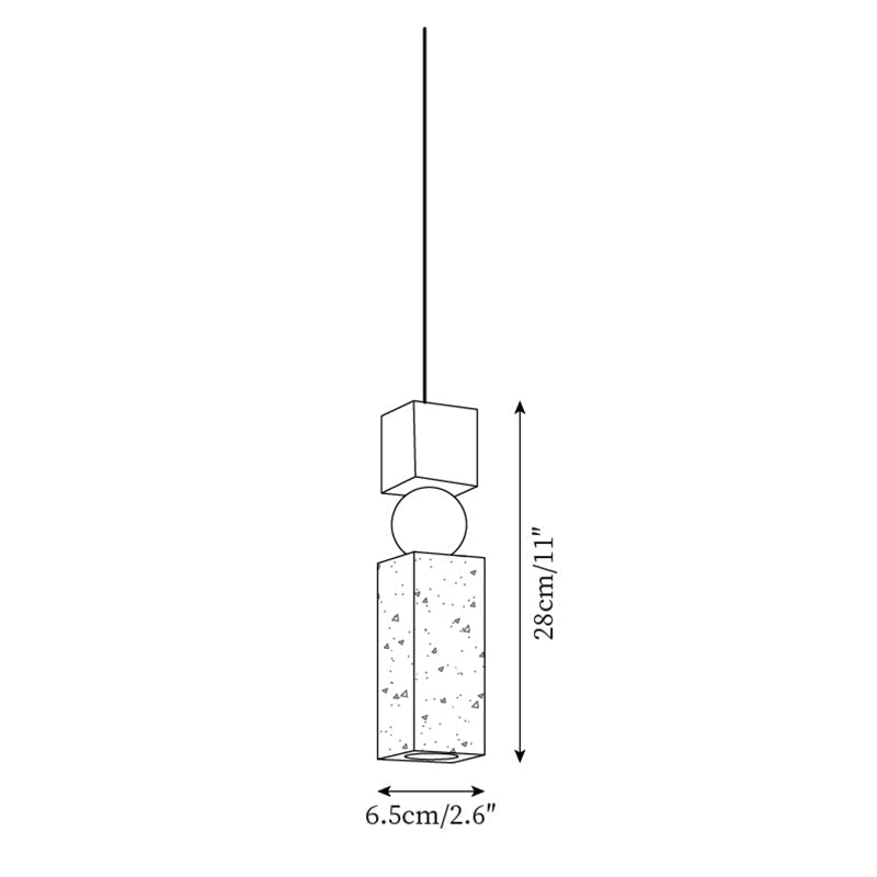 Nordia – Suspension géométrique en bois et travertin naturel-Galerie Pietra