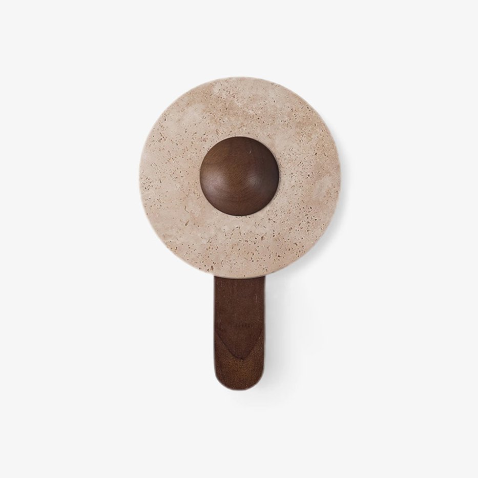 Onda – Applique murale circulaire en travertin naturel-Galerie Pietra