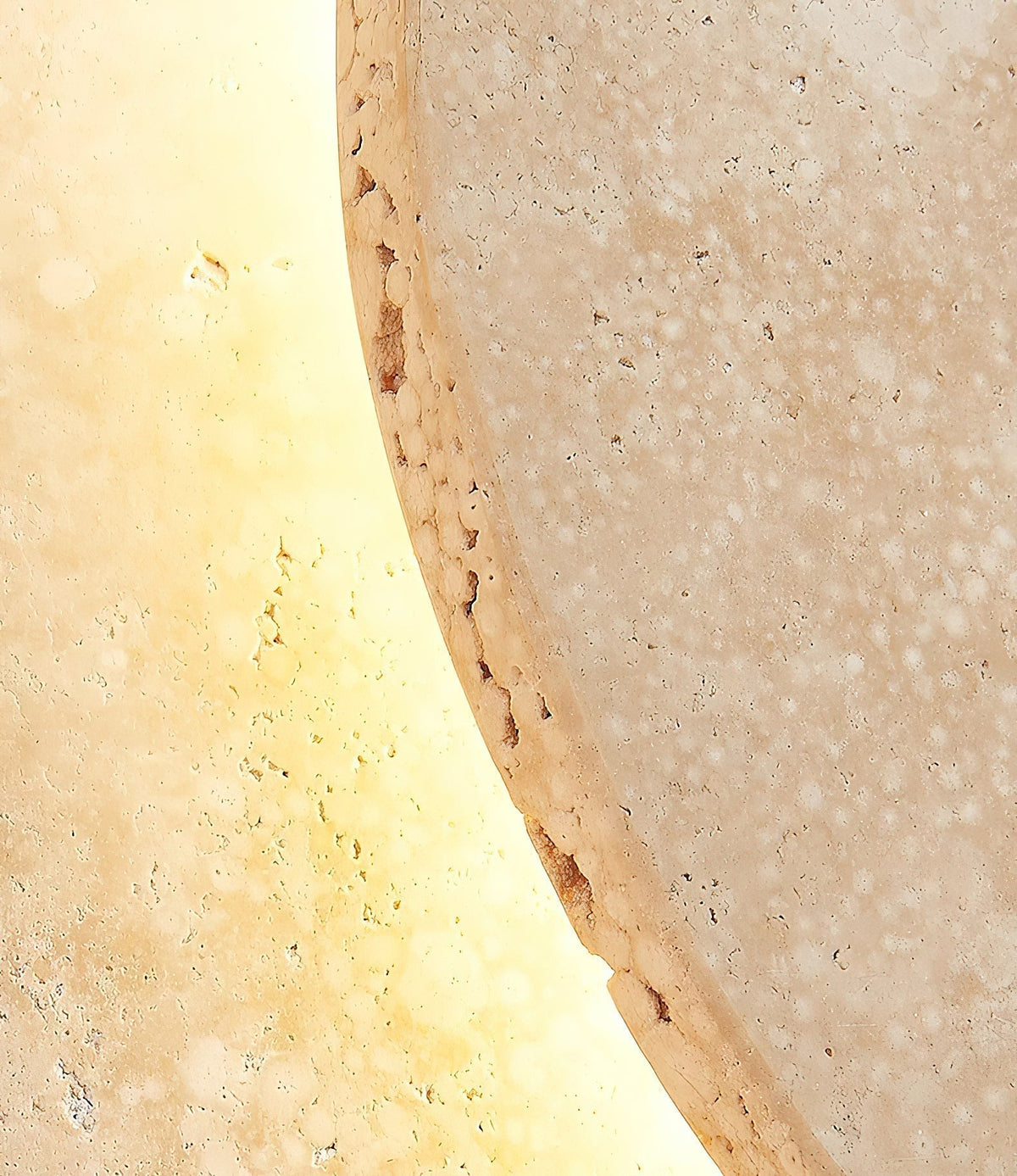 Oria – Applique murale sculpturale en travertin naturel-Galerie Pietra