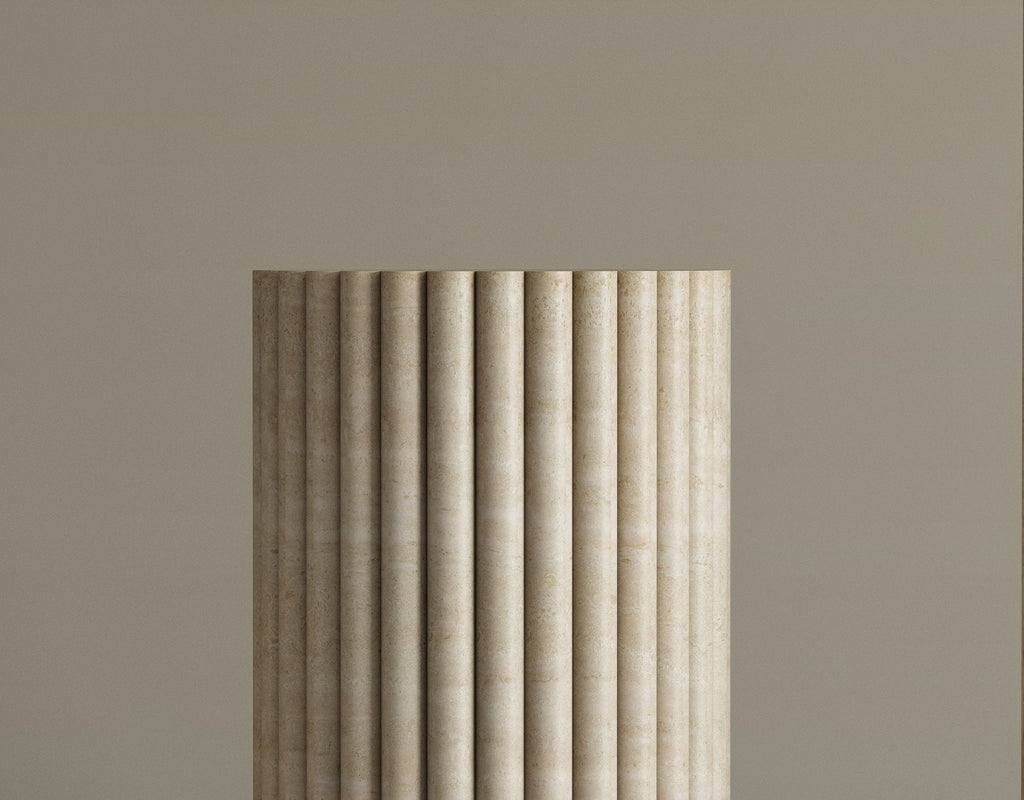 Orion – Trio de piliers sculpturaux en travertin naturel-Galerie Pietra