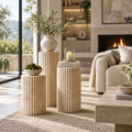 Orion – Trio de piliers sculpturaux en travertin naturel-Galerie Pietra