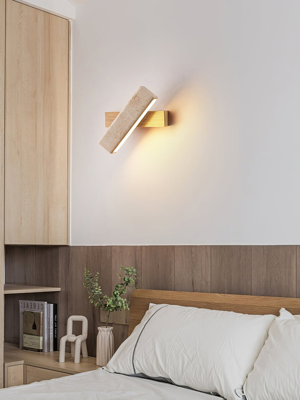 Recta – Applique murale rectangulaire en travertin naturel-Galerie Pietra