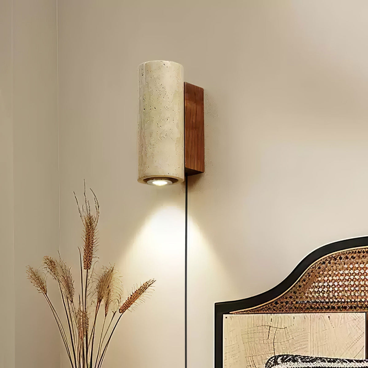 Rovia – Applique murale rectangulaire en travertin naturel-Galerie Pietra