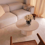 Sahara – Table basse sculpturale en travertin naturel finition mate-Galerie Pietra