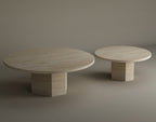 Sahara – Table basse sculpturale en travertin naturel finition mate-Galerie Pietra