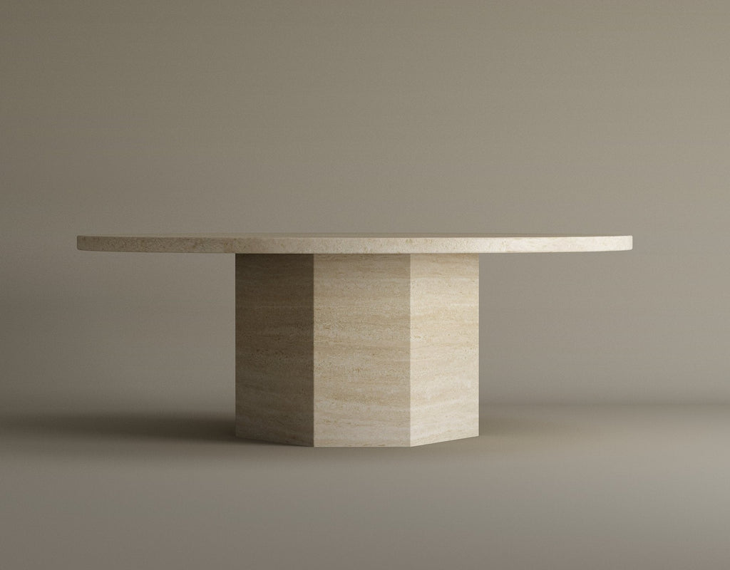 Sahara – Table basse sculpturale en travertin naturel finition mate-Galerie Pietra